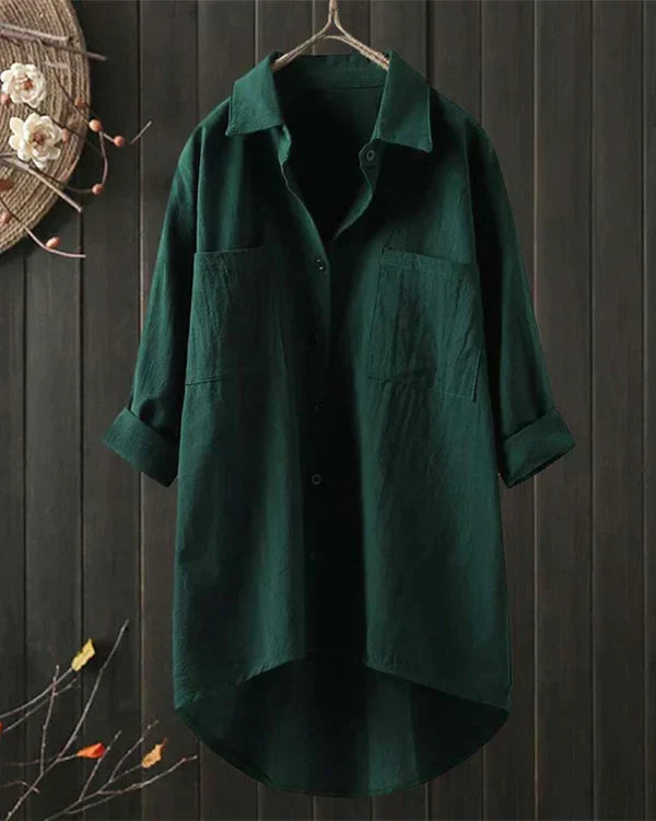 Julia - Simple long sleeve blouse with loose fit