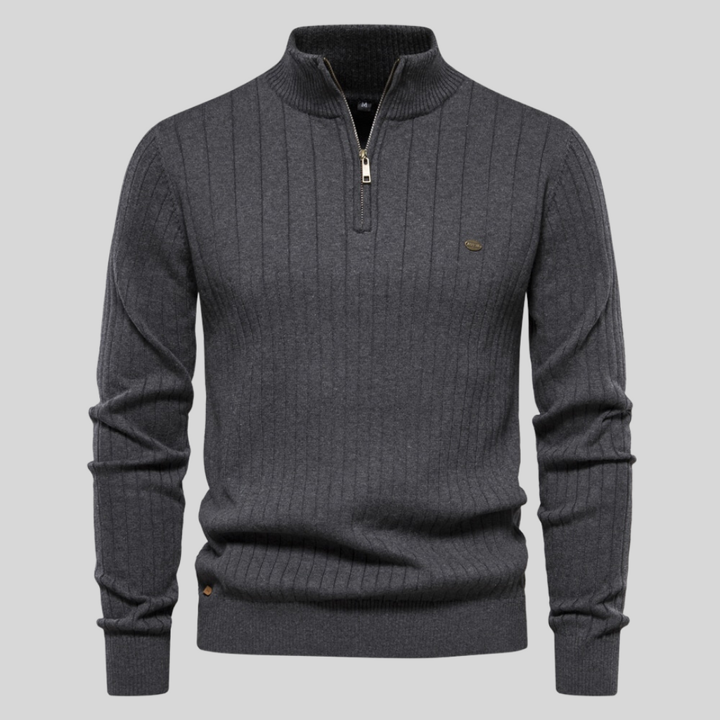 Aziel - Knitted zipper sweater