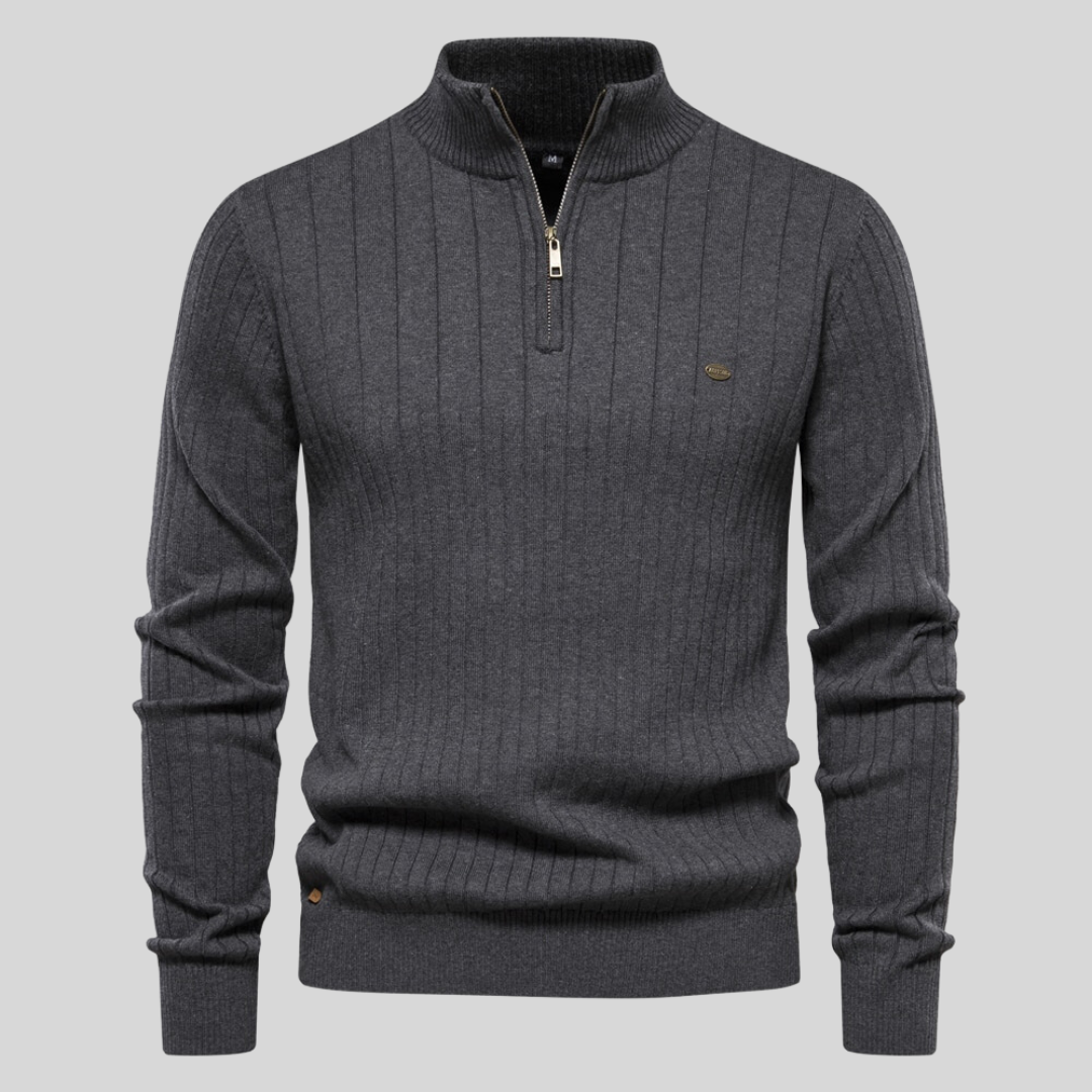 Aziel - Knitted zipper sweater