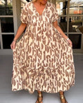 Sharon - Short sleeve dress with V-neckline