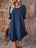 Stella - Dress puffed sleeves