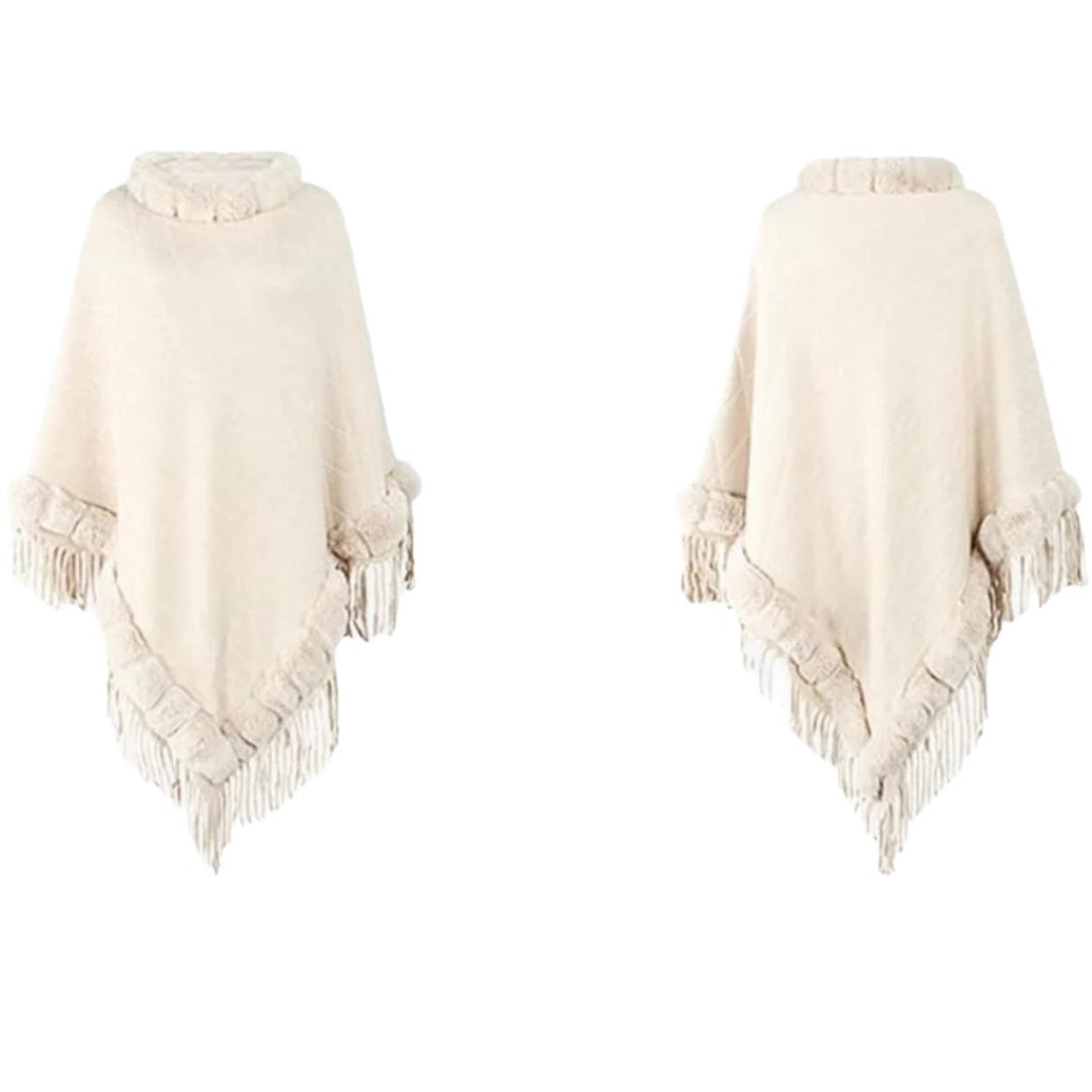 Rona - Quilted poncho jacket for women