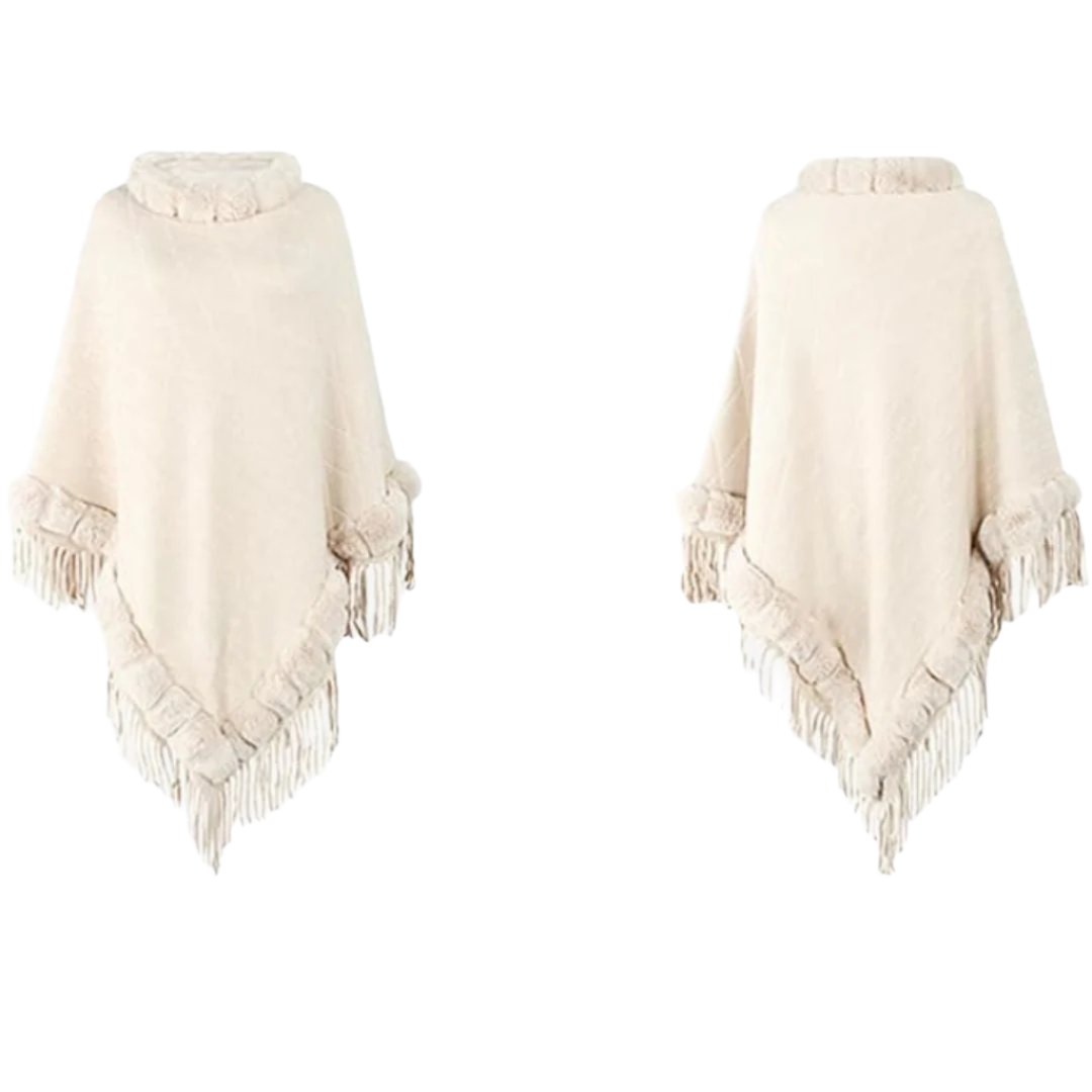 Rona - Quilted poncho jacket for women