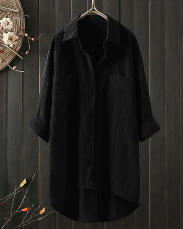 Julia - Simple long sleeve blouse with loose fit