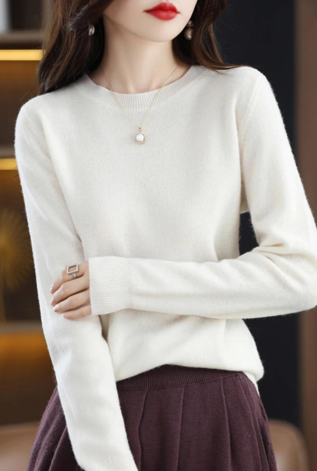 Lyna - Stylish long sleeve knit for women