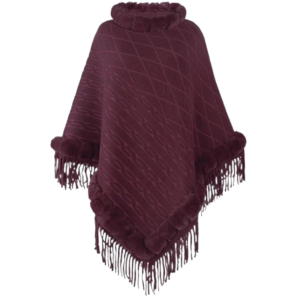 Rona - Quilted poncho jacket for women