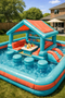 Inflatable Floating Pool Lounge – Backyard Pool Pavilion with Seating — image 3