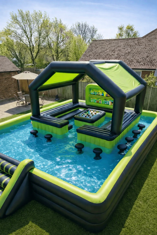 Inflatable Floating Pool Lounge – Backyard Pool Pavilion with Seating — image 2