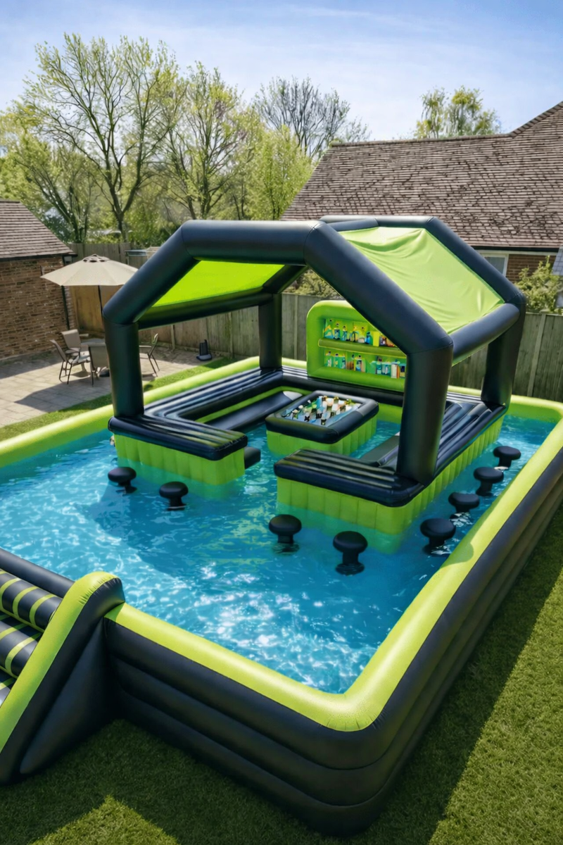 Inflatable Floating Pool Lounge – Backyard Pool Pavilion with Seating — image 2