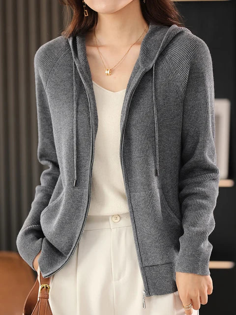 Jenifer - wool blend zip-up vest