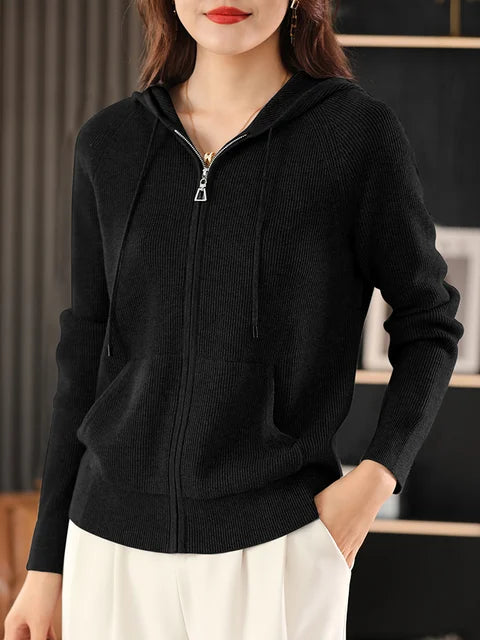 Jenifer - wool blend zip-up vest