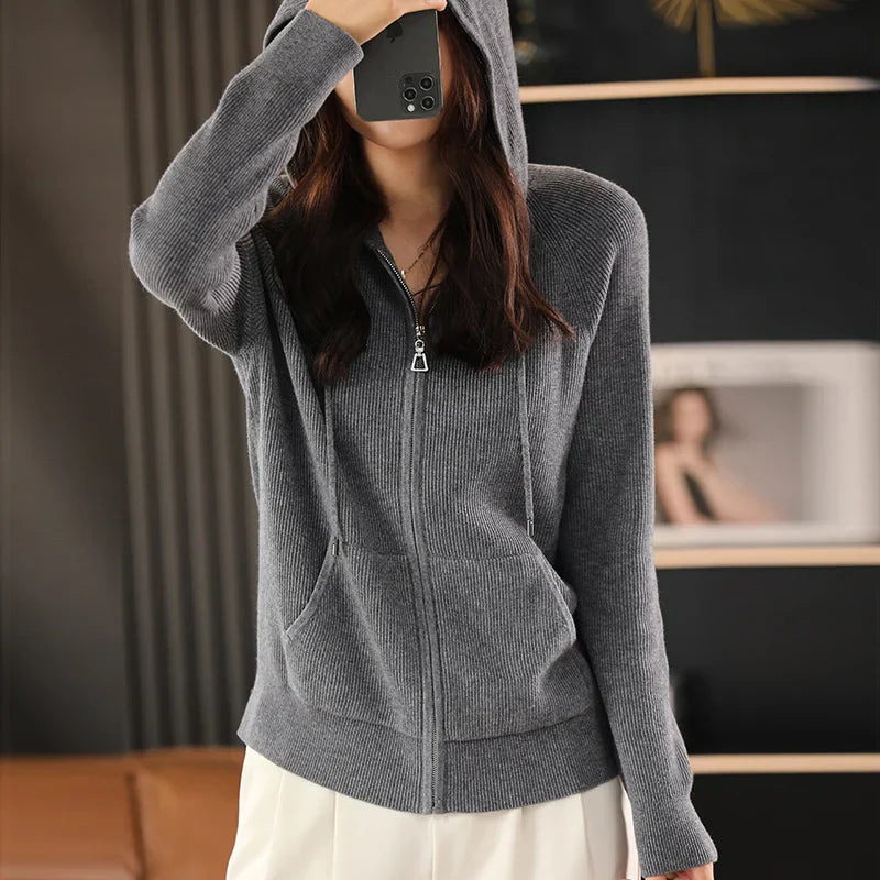Jennifer Wool blend zip-up Vest