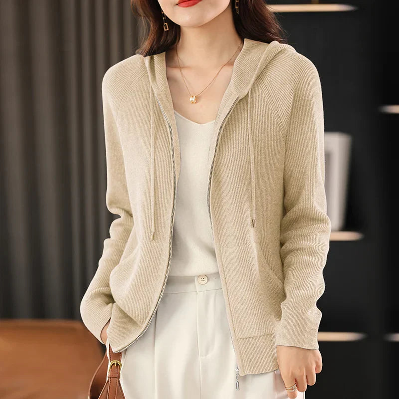 Jennifer Wool blend zip-up Vest