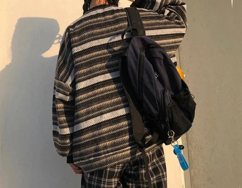 Amaris Vintage Striped Oversize Pullover