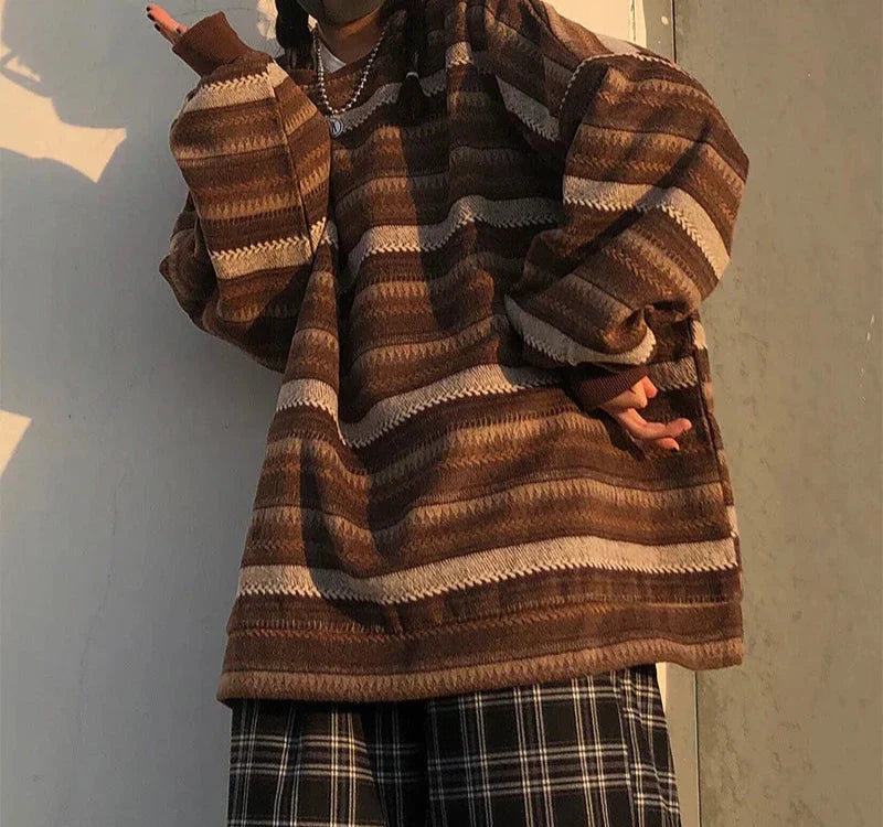 Amaris Vintage Striped Oversize Pullover