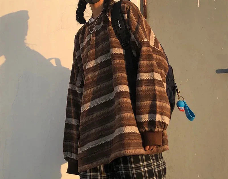 Amaris Vintage Striped Oversize Pullover