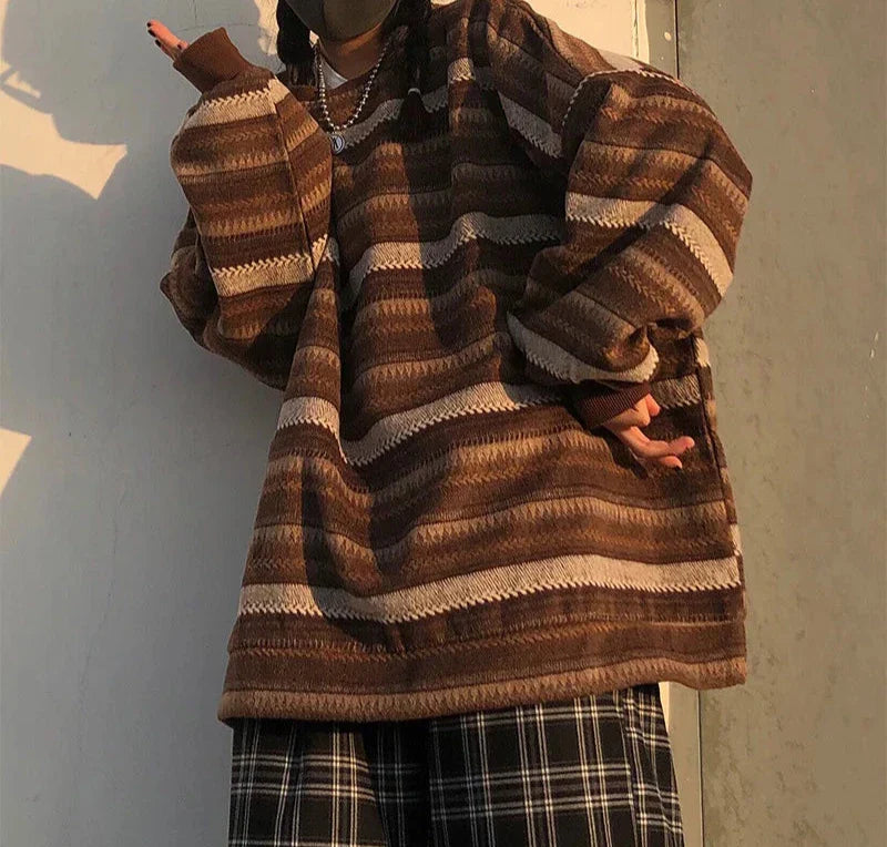 Amaris Vintage Striped Oversize Pullover