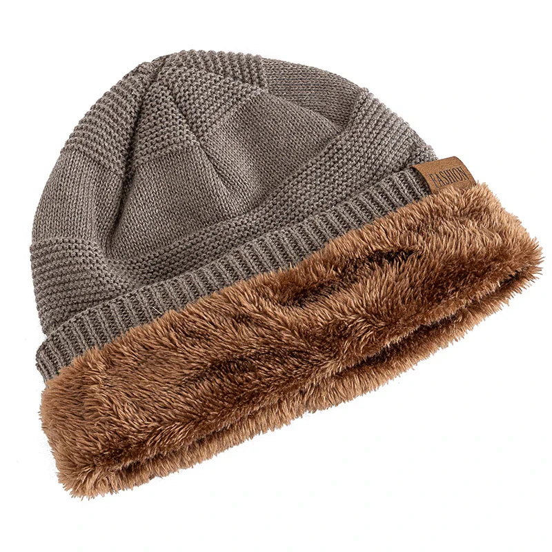 Coos - Fur-lined slouchy hat for winter