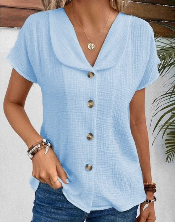 Aries - Top with collar and buttons