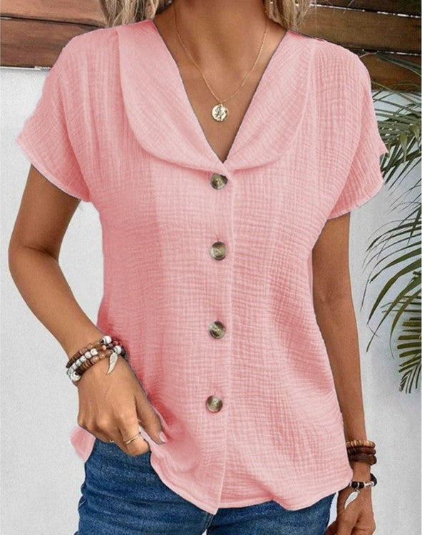 Aries - Top with collar and buttons