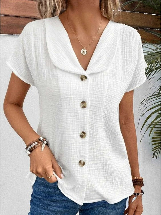Aries - Top with collar and buttons