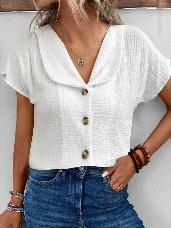 Aries - Top with collar and buttons