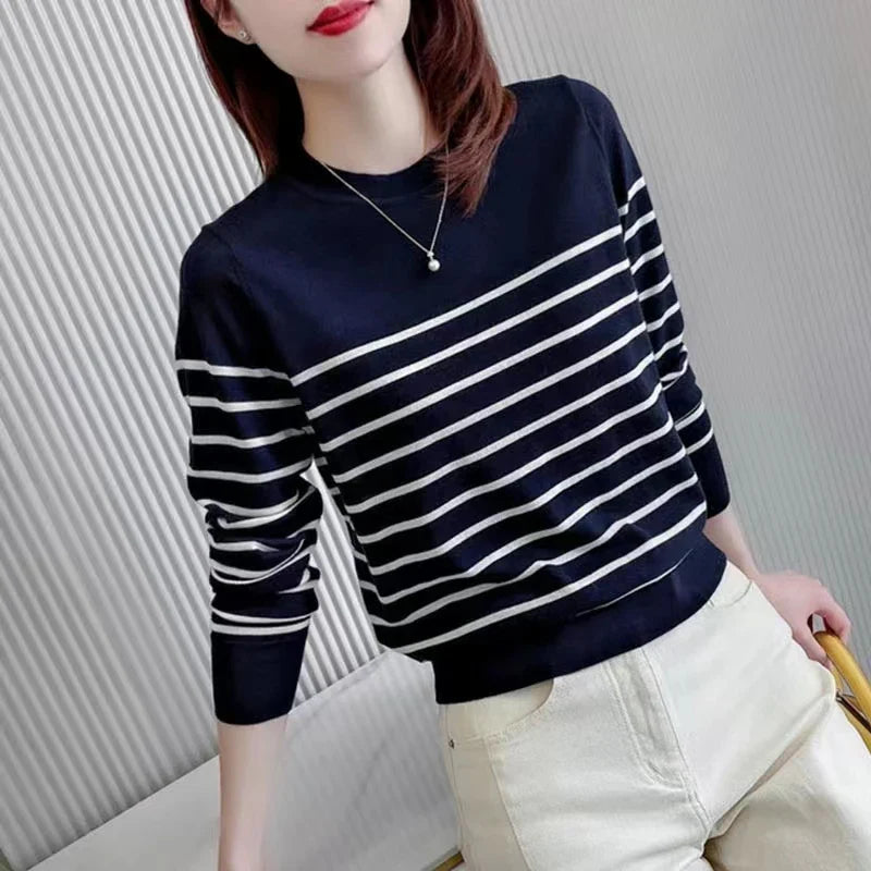 Ava Striped Knitted Sweater