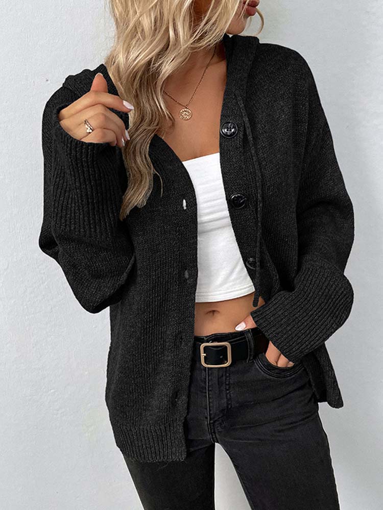 Zoey - Long-Sleeve Hooded Cardigan