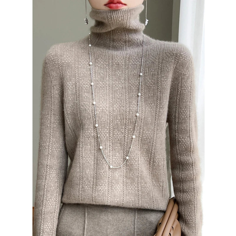 Bliss High Neck Merino Wool Sweater