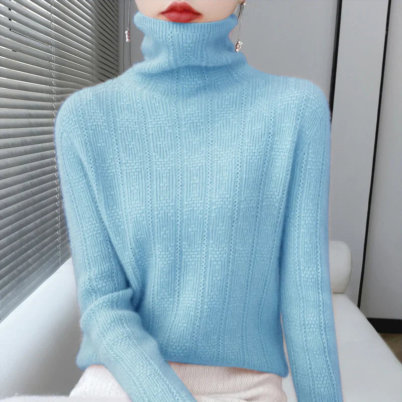 Bliss High Neck Merino Wool Sweater