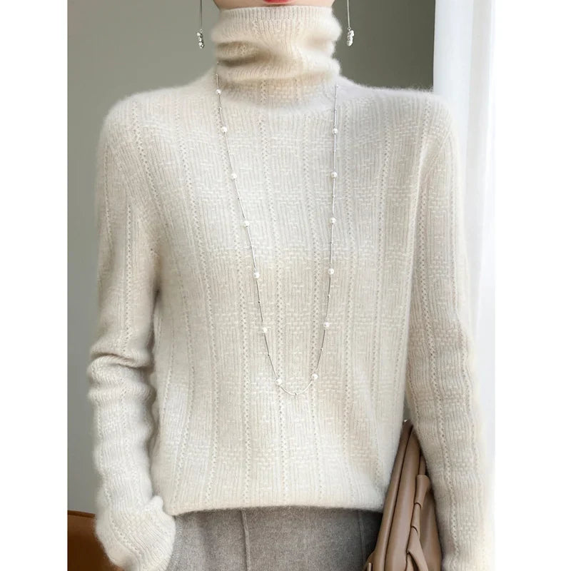 Bliss High Neck Merino Wool Sweater