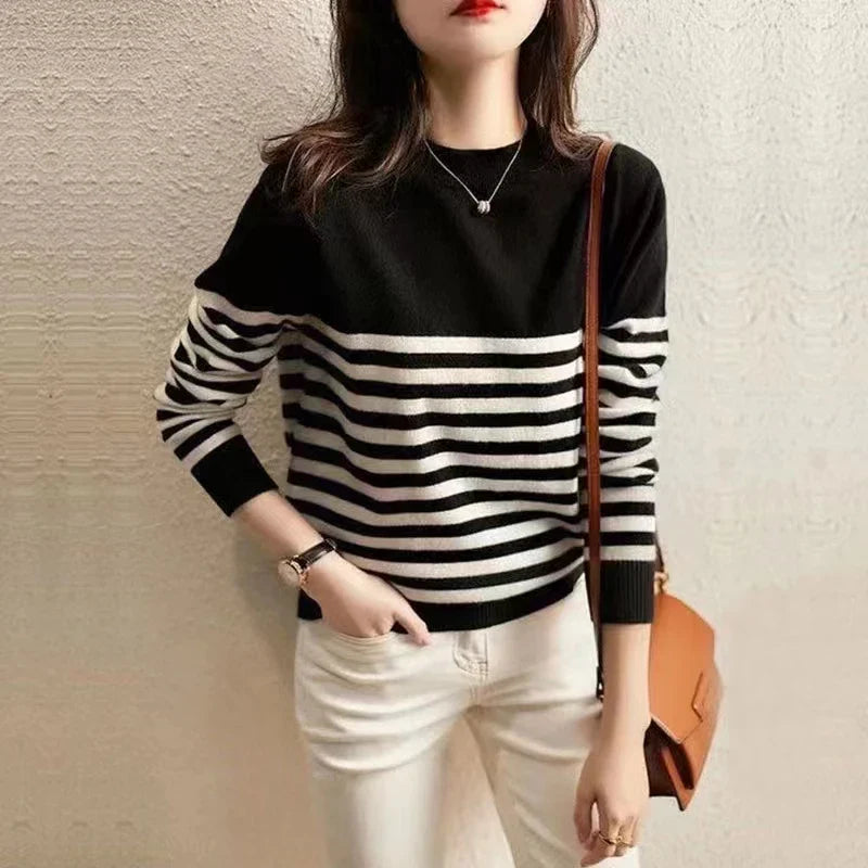 Ava Striped Knitted Sweater