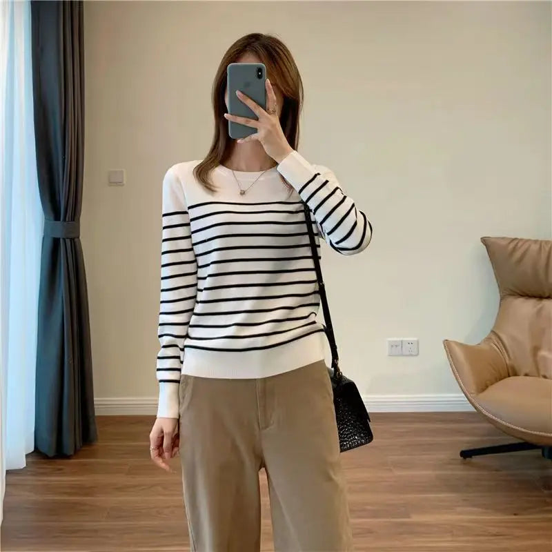 Ava Striped Knitted Sweater