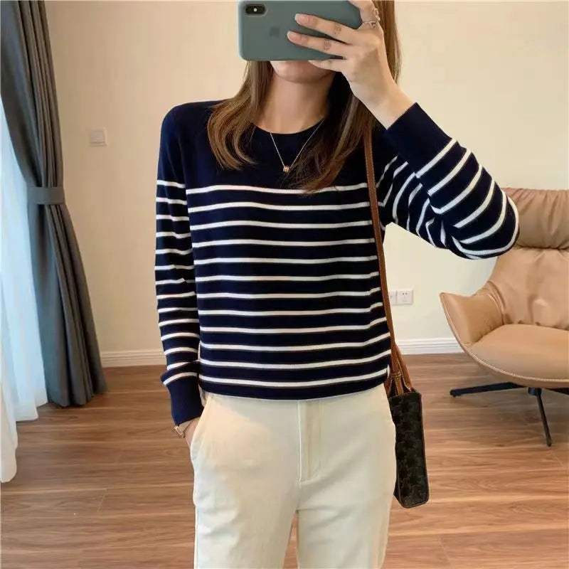 Ava Striped Knitted Sweater