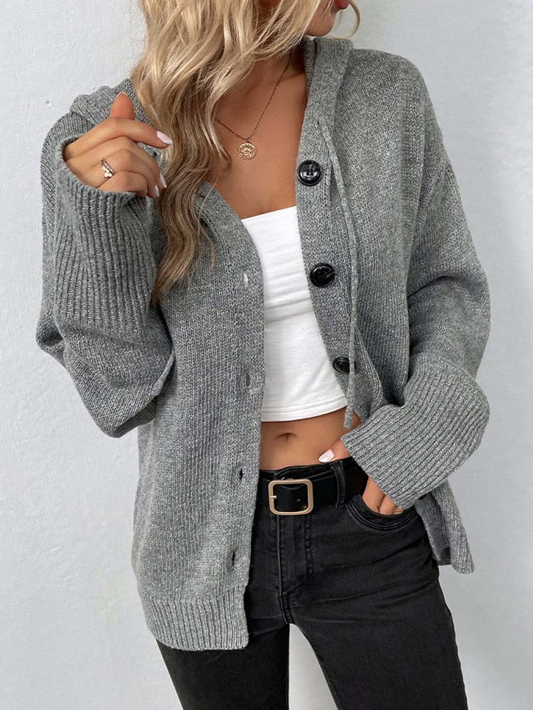 Zoey - Long-Sleeve Hooded Cardigan