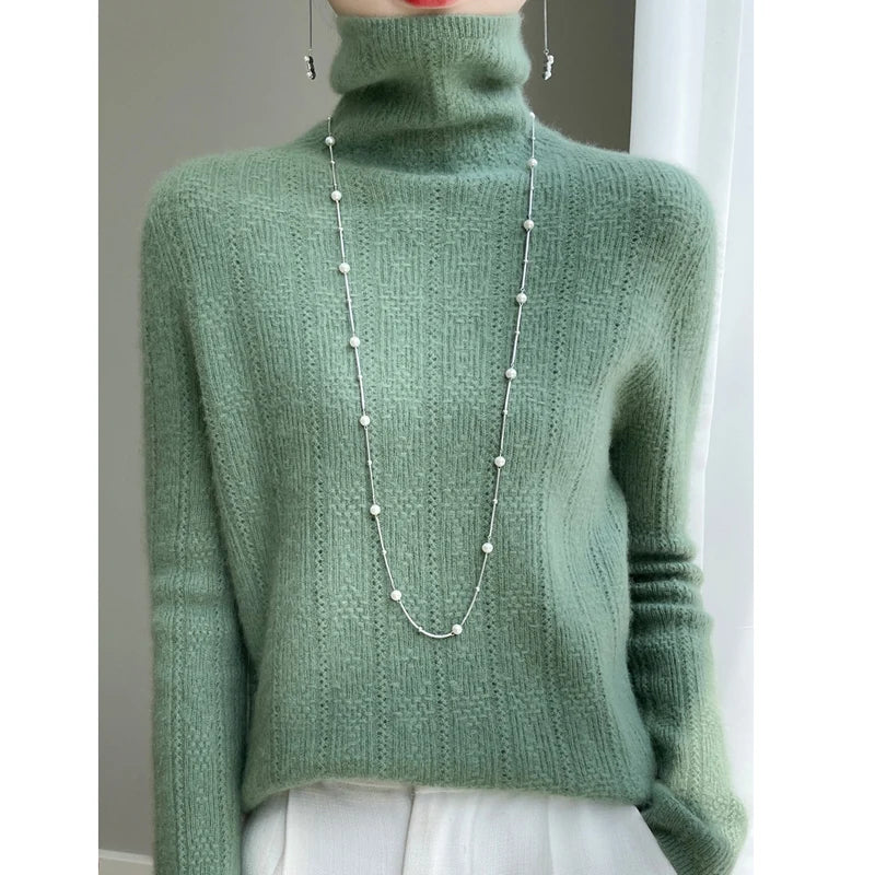 Bliss High Neck Merino Wool Sweater