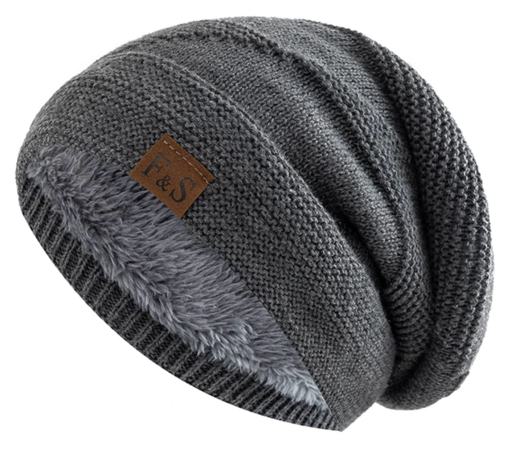 Coos - Fur-lined slouchy hat for winter