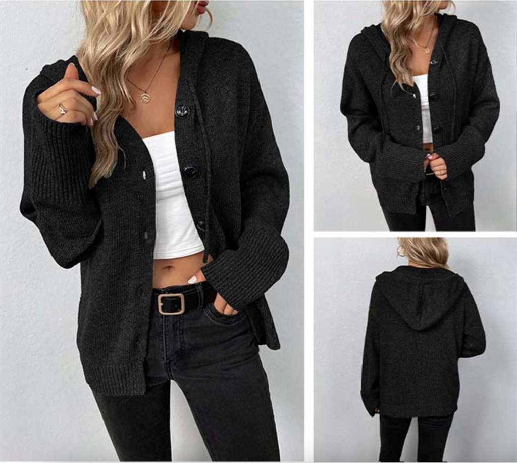 Zoey - Long-Sleeve Hooded Cardigan