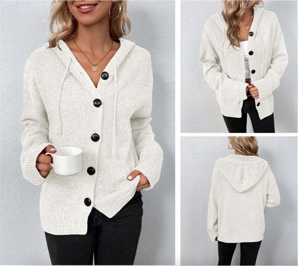 Zoey - Long-Sleeve Hooded Cardigan