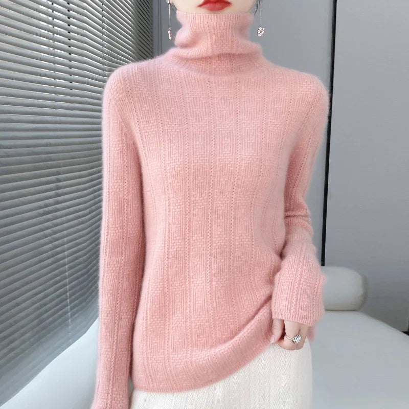 Bliss High Neck Merino Wool Sweater
