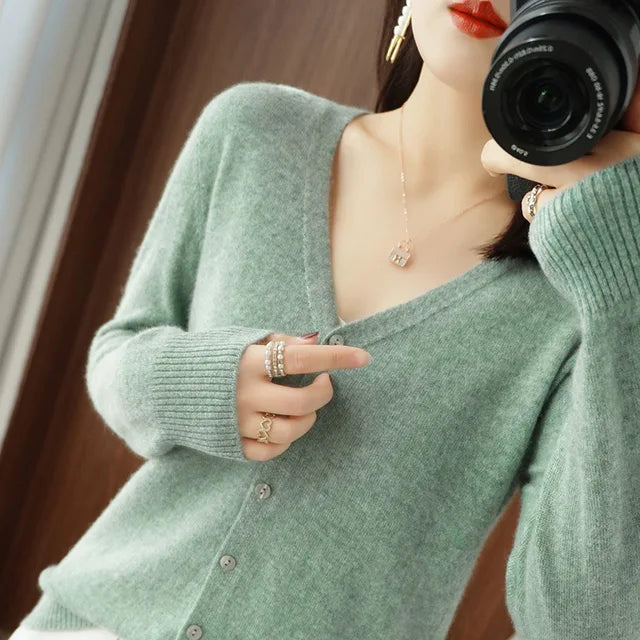 Nien - Warm knitted cardigan