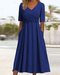 Pien - Short-sleeved crossover dress