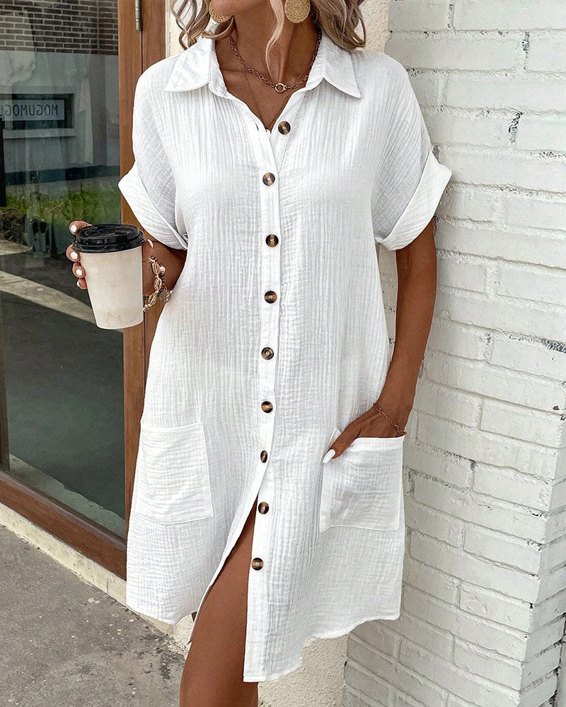 Melsie - Elegant Shirt Dress