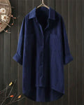 Julia - Simple long sleeve blouse with loose fit