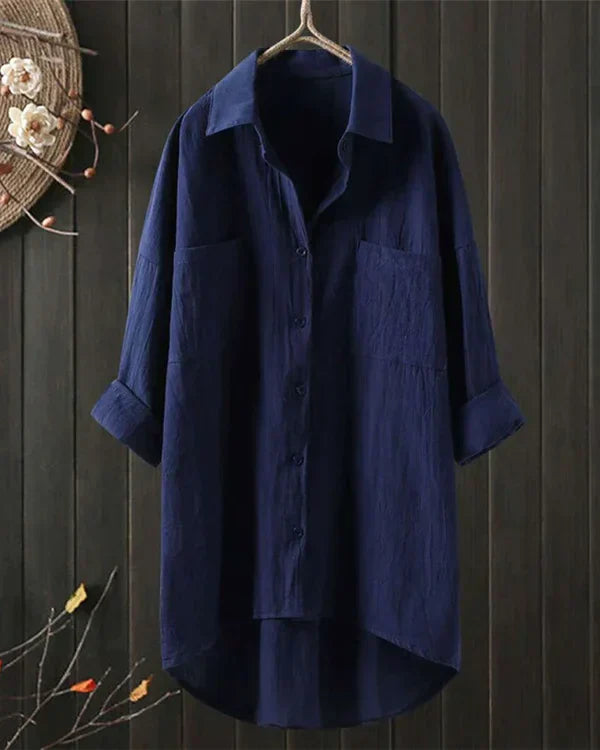 Julia - Simple long sleeve blouse with loose fit