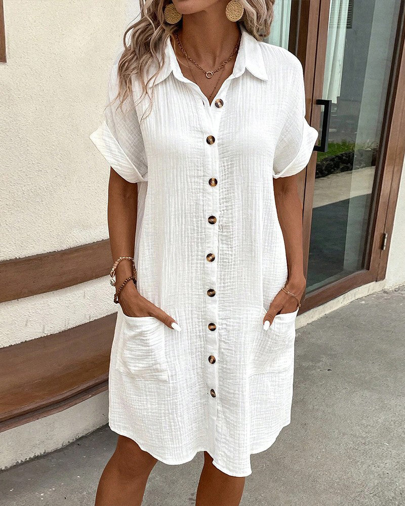 Melsie - Elegant Shirt Dress
