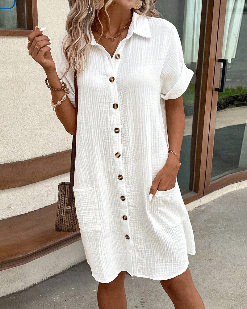 Melsie - Elegant Shirt Dress