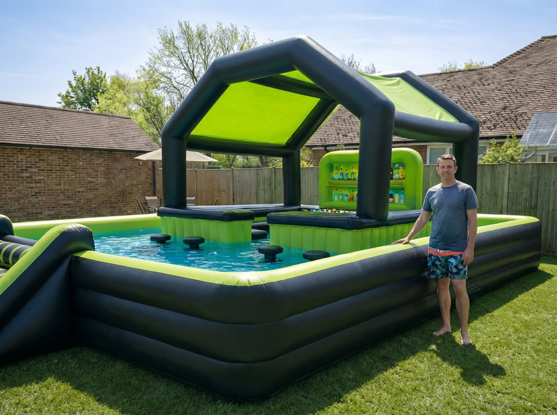 Inflatable Floating Pool Lounge – Backyard Pool Pavilion with Seating — image 10