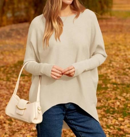 Yessa - Oversized dolman sleeve knitted sweater