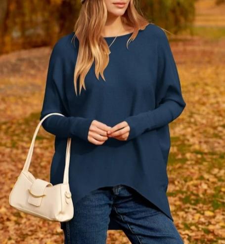 Yessa - Oversized dolman sleeve knitted sweater